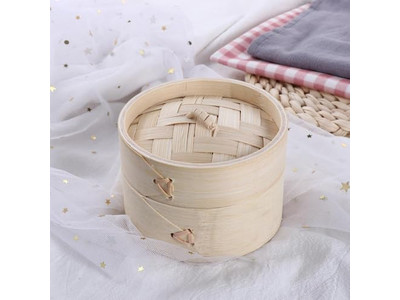 Grands paniers vapeur en bambou pour dim sum et momos