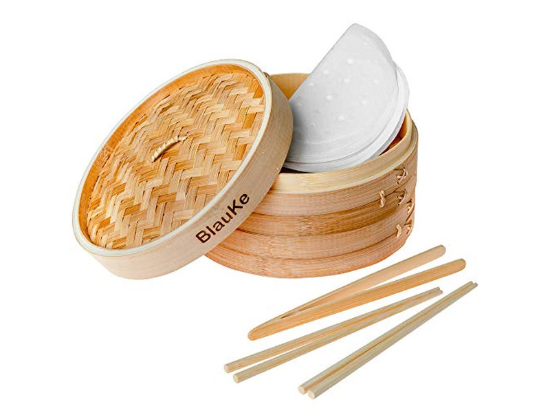 Inserts pour grandes casseroles d'usine Panier vapeur en bambou