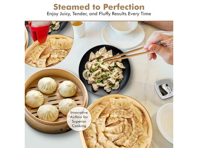 Panier vapeur en bambou pour légumes et momos 6