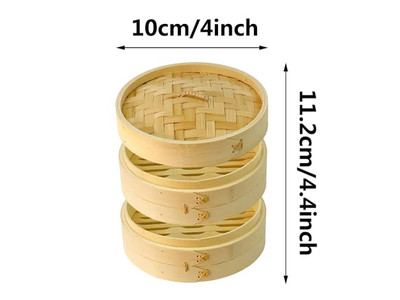 Panier vapeur en bambou pour dim sum chinois