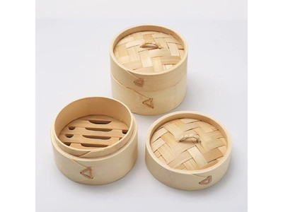 Panier vapeur en bambou pour dim sum chinois