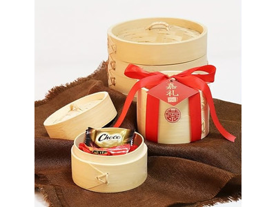 Panier vapeur en bambou pour dim sum chinois