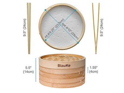 Inserts pour grandes casseroles d'usine Panier vapeur en bambou