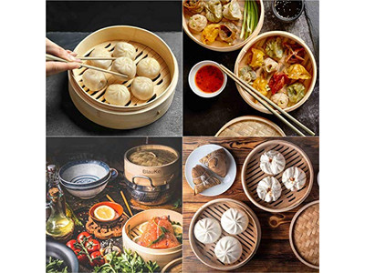 Inserts pour grandes casseroles d'usine Panier vapeur en bambou