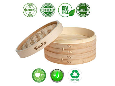 Inserts pour grandes casseroles d'usine Panier vapeur en bambou