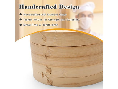 Casserole à petits pains cuits à la vapeur Panier vapeur en bambou