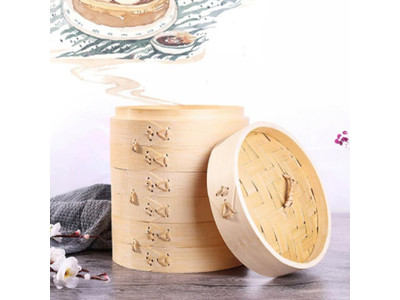 Cuiseurs vapeur à 3 étages Panier vapeur en bambou