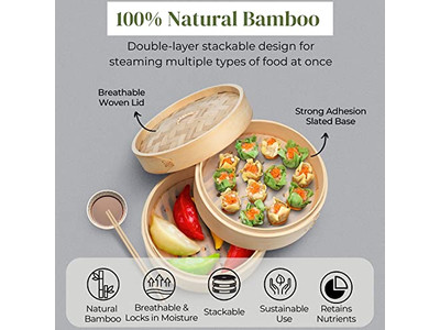 Paniers vapeur en bambou pour cuisson