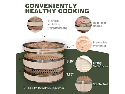 Paniers vapeur en bambou pour cuisson sur plaque