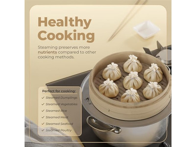 Cuisinière vapeur en bois - Panier vapeur en bambou