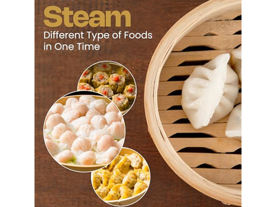 Panier vapeur en bambou pour wok et œufs larges